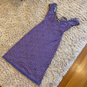 Betsey Johnson Purple Floral Dress with Pink and Yellow Accents